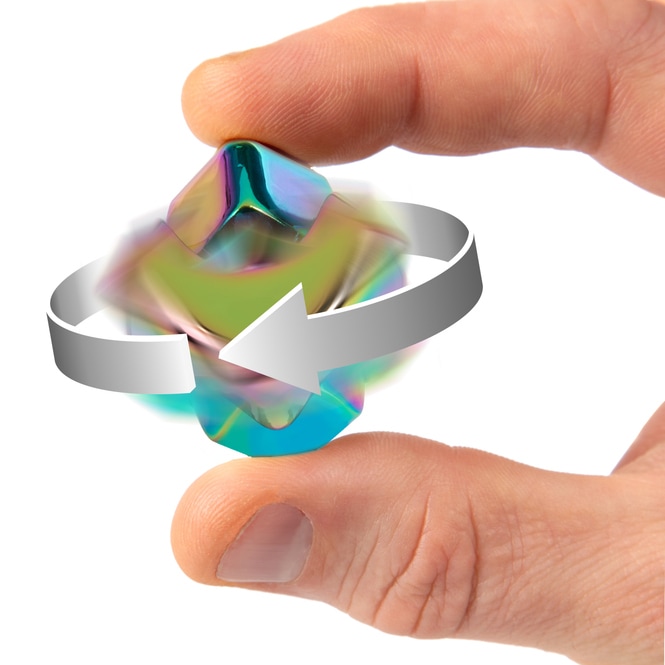 Fidget Spinner - Cube - bunt - metallic - ca. 2,8 x 2,8 cm