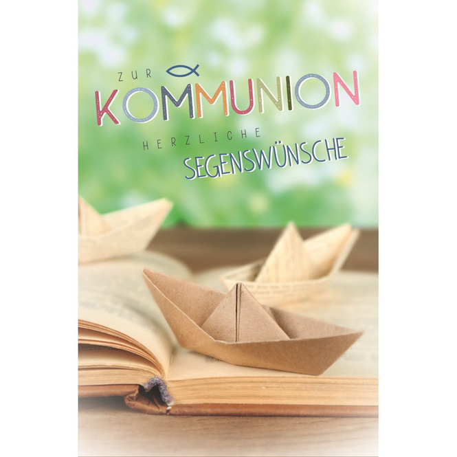 Kommunioskarte - ca. 11,5 x 17,5 cm - 1 Stück