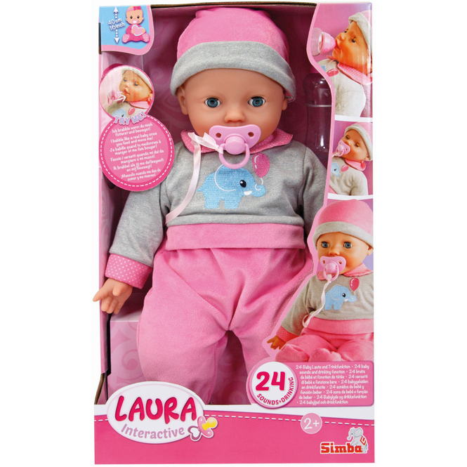 Simba - Interaktive Weichpuppe Laura - ca. 40 cm