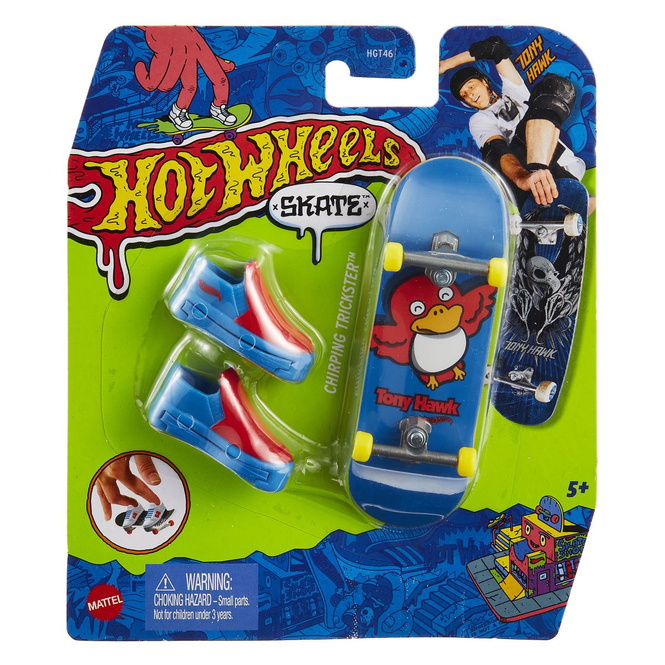 Hot Wheels - Fingerskateboard mit Sneakern - 1 Stück