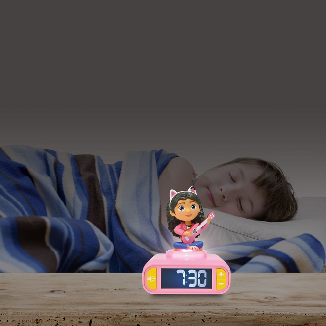 Gabby's Dollhouse - Wecker mit 3D-Nachtlicht-Figur