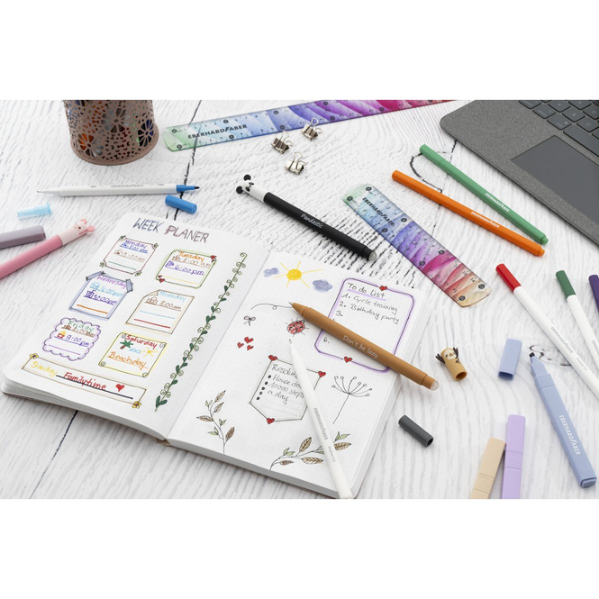 Textmarker Slim natural shades - 6er Etui