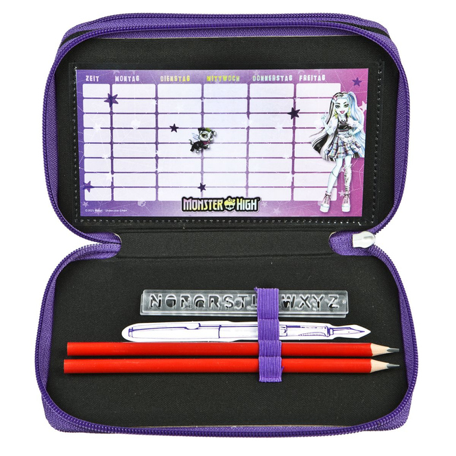 Monster High - Federmäppchen mit 3 Fächern - 30-teilig