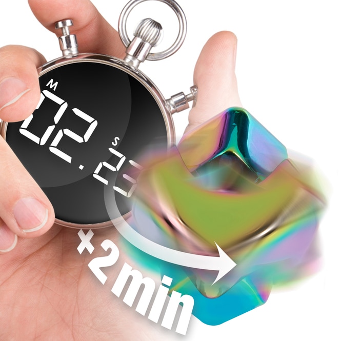 Fidget Spinner - Cube - bunt - metallic - ca. 2,8 x 2,8 cm