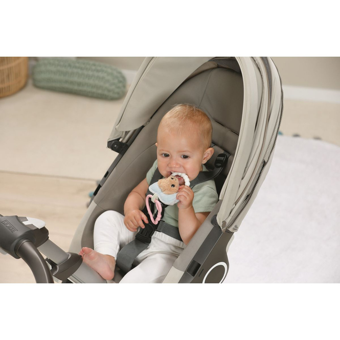 BABY born for babies - Plüschschnuller mit Beißring und Clip - Teddy