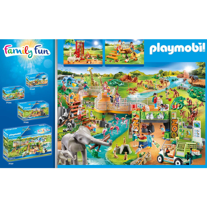 Playmobil 70342 Family Fun Grosser Erlebnis Streichelzoo Zoo mit Figuren NEU 