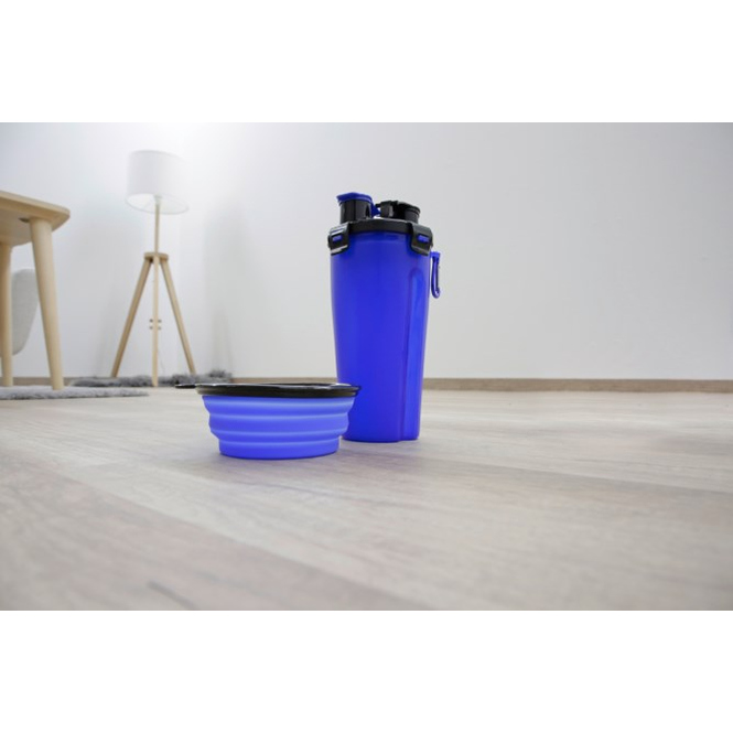 Hundezubehör - Futter- und Wasserbehälter - blau