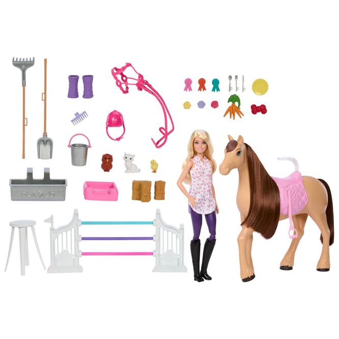 Barbie Mysteries - Das geheimnisvolle Pferdeabenteuer - Pferdestall Spielset mit Puppe