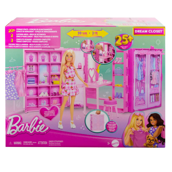 Barbie - Traumkleiderschrank mit Puppe - Spielset