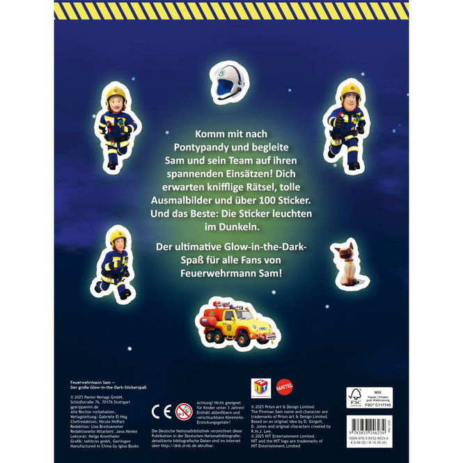 Feuerwehrmann Sam - Der grosse Glow-in-the-dark Stickerspass