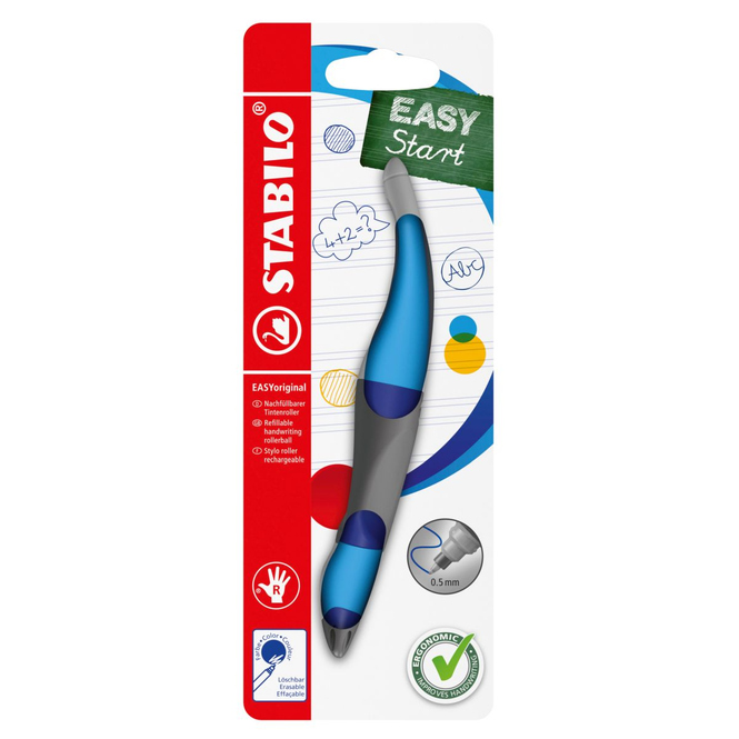 STABILO Easy Original - Tintenroller rechts - saphirblau