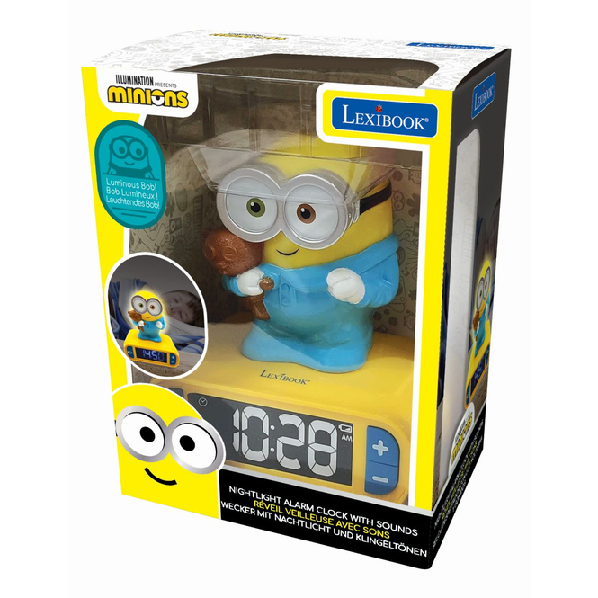 Minions - 3D Design Nachtlicht mit Digitalwecker