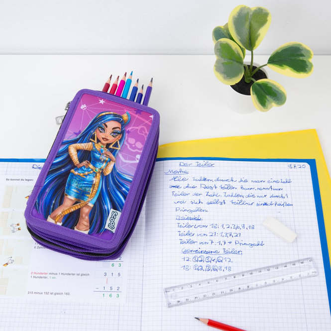 Monster High - Federmäppchen mit 3 Fächern - 30-teilig