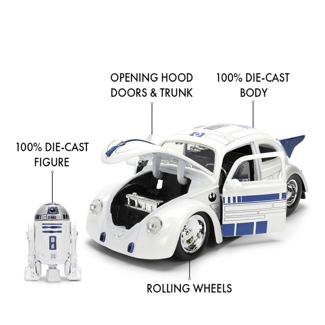 Star Wars - Fahrzeug - VW 1959 Drag Beetle - R2D2 - 1:24