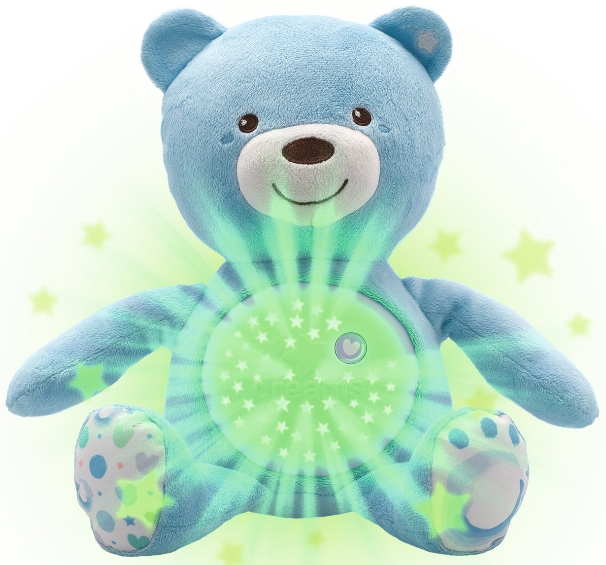 Chicco - Nachtlicht für Babys mit Musik - Bär - blau