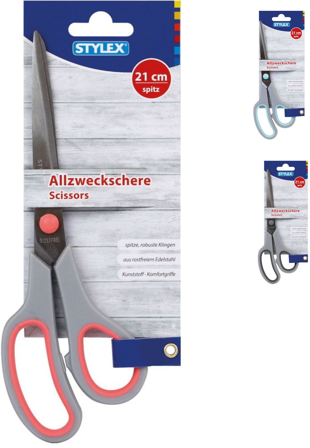 Idena Soft-Schere 20,5 Cm – Rostfreier Edelstahl Mit Weichem Griff Für Angenehmes Schneiden