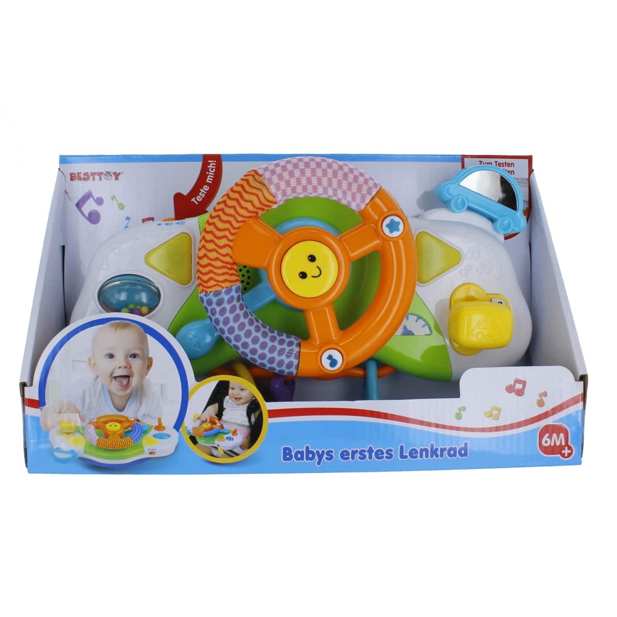 Süße Kinder Lenkrad Spielzeug mit Lichtsimulation Fahren Sound Musik  Lustige pädagogische Baby Elektronische Reise Kinder Spielzeug