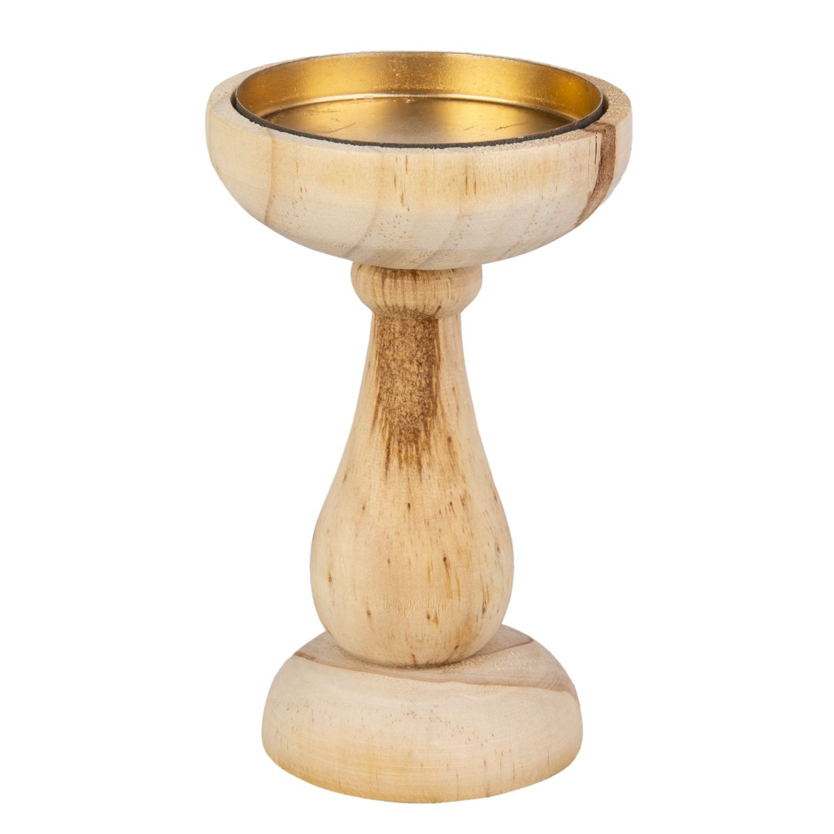 Biedermann & Sons Stumpenkerzenhalter Aus Holz – 15,2 Cm Hoch, Für 7,6 Cm Kerzen, Rustikale Deko