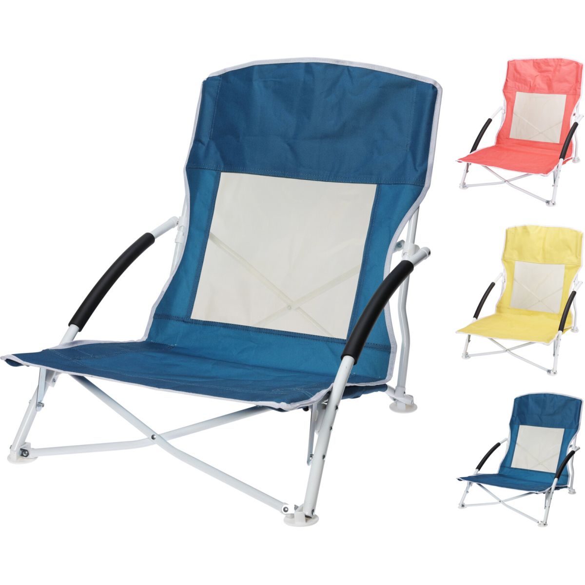 CREVICOSTA Strandstuhl Mit 9 Positionen – Faltbar & Gepolstert | Mit Rucksack Und Armlehnen | Max. 110 Kg | Für Garten, Pool & Strand