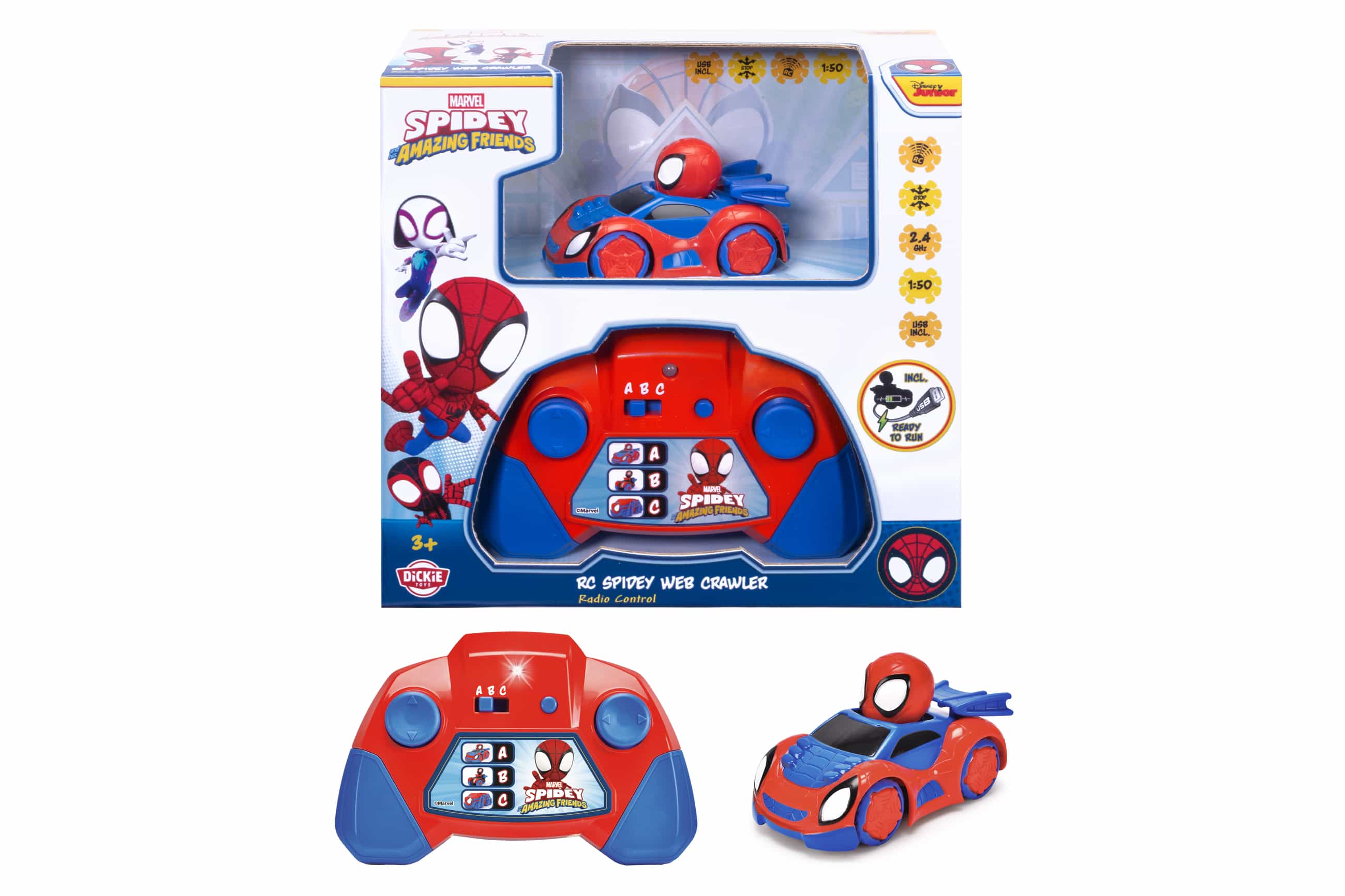 Hasbro Spidey Web Crawler – Spidey Actionfigur (10,2 Cm) Mit Fahrzeug & Zubehör – Vorschul-Spielzeug Inspiriert Von Marvel's Spidey And His Amazing Friends