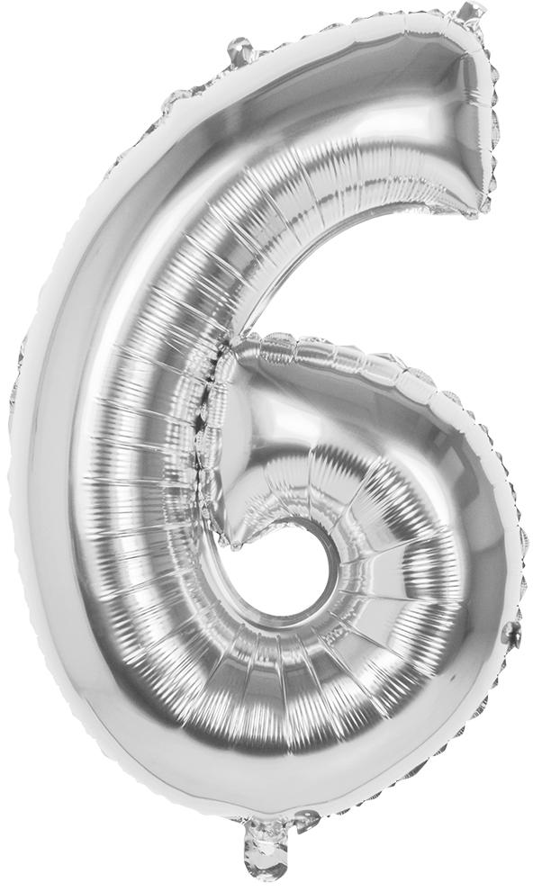 Unique Folienballon In Zahl 2, Silber, 35,6 Cm - Perfekte Deko Für Geburtstag & Feiern